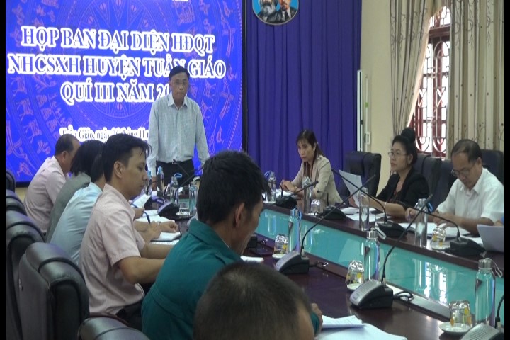 Họp Ban đại diện HĐQT Ngân hàng chính sách xã hội huyện Tuần Giáo quý III năm 2020