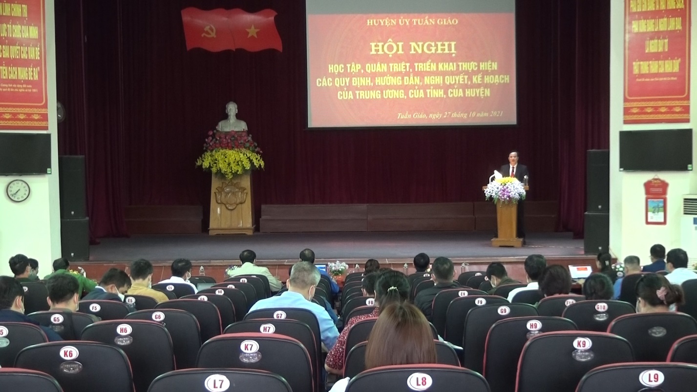 Hội nghị Hubet đăng nhập toàn huyện học tập, quán triệt và triển khai thực hiện các quy định hướng dẫn, nghị quyết, kế hoạch của Trung ương
