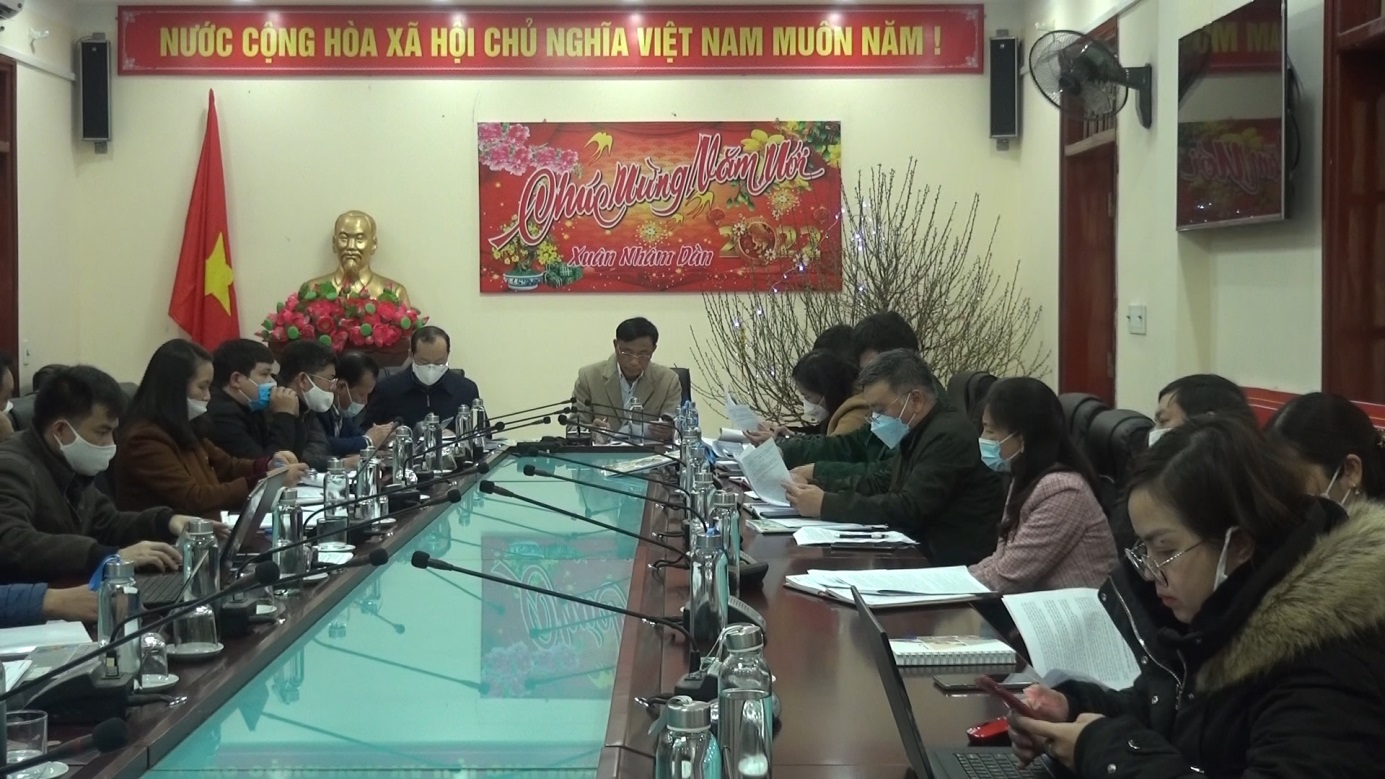 Hubet com huyện tổ chức hội nghị đánh giá tình hình kinh tế xã hội tháng 1, triển khai nhiệm vụ tháng 2 năm 2022