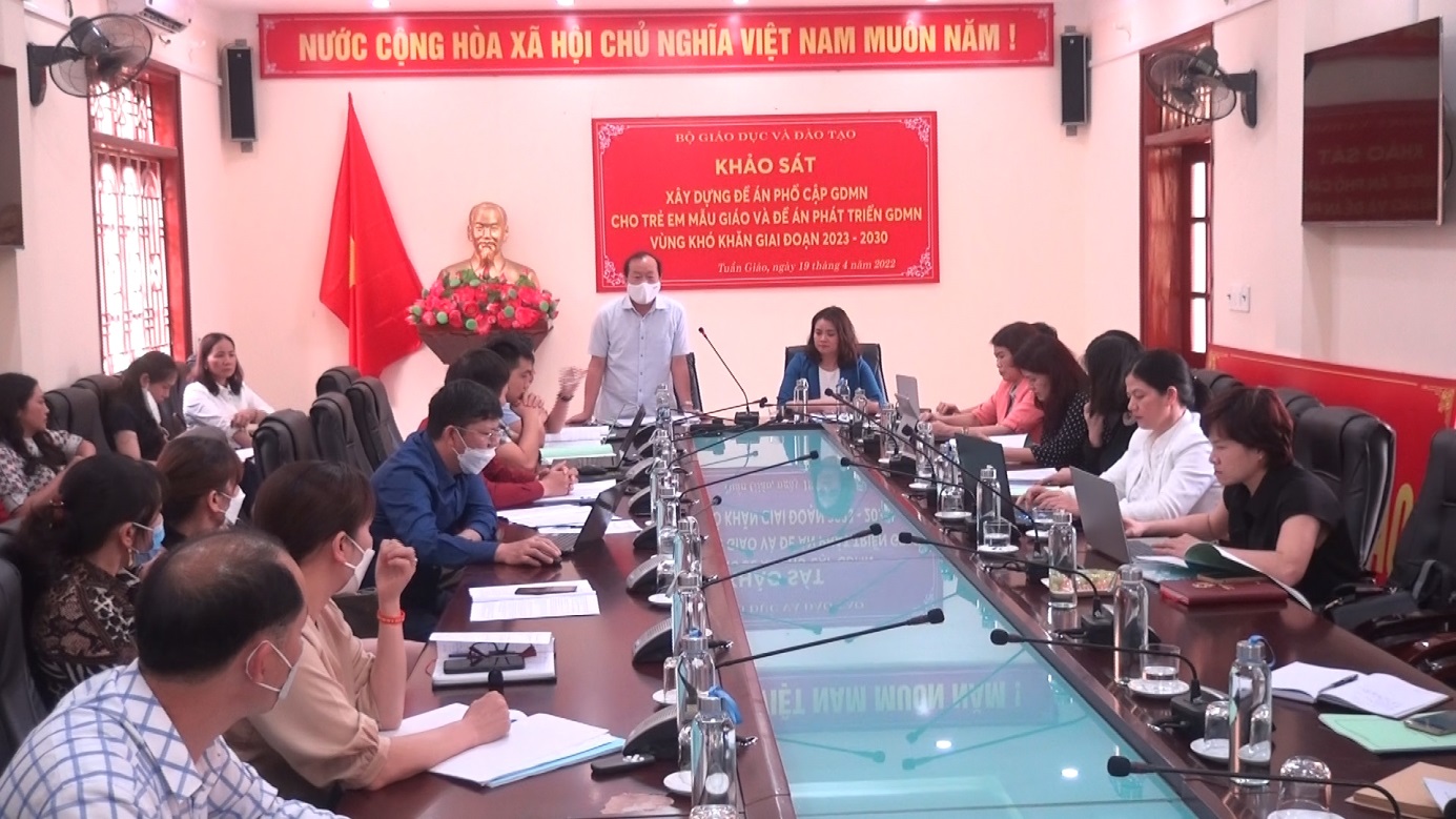 Khảo sát Hubet88 phổ cập giáo dục mầm non tại huyện Tuần Giáo