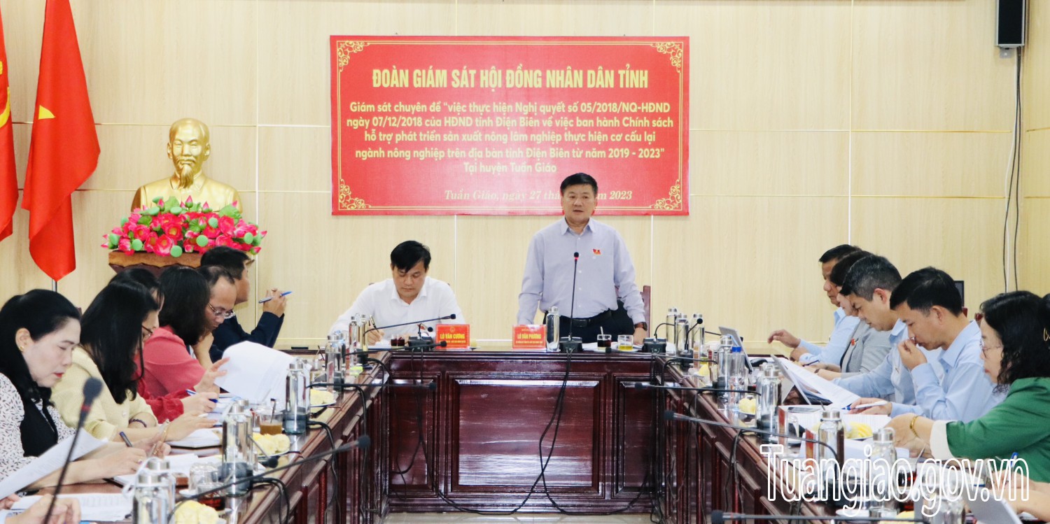 Red 88.vin tỉnh giám sát chính sách hỗ trợ phát triển sản xuất nông lâm nghiệp tại Tuần Giáo