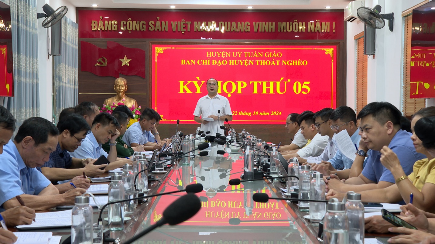 BCĐ huyện thoát nghèo huyện Tuần Giáo giai đoạn 2021-2025 tỏ chức Hubet thứ 5