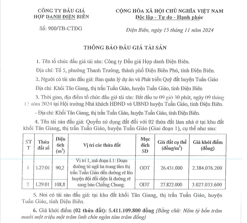 Hubet6600 đấu giá tài sản khu đất khối Tân Giang