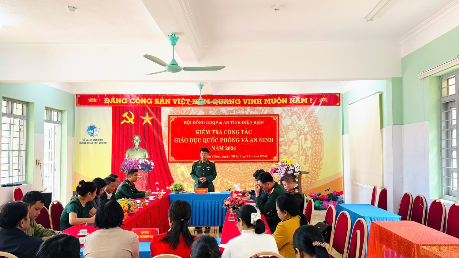 Kiểm tra Hubet88 giáo dục quốc phòng và an ninh năm 2024  tại huyện Tuần Giáo